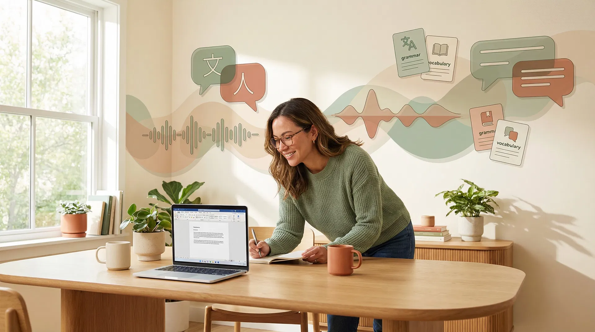 Teacher creating homework assignments