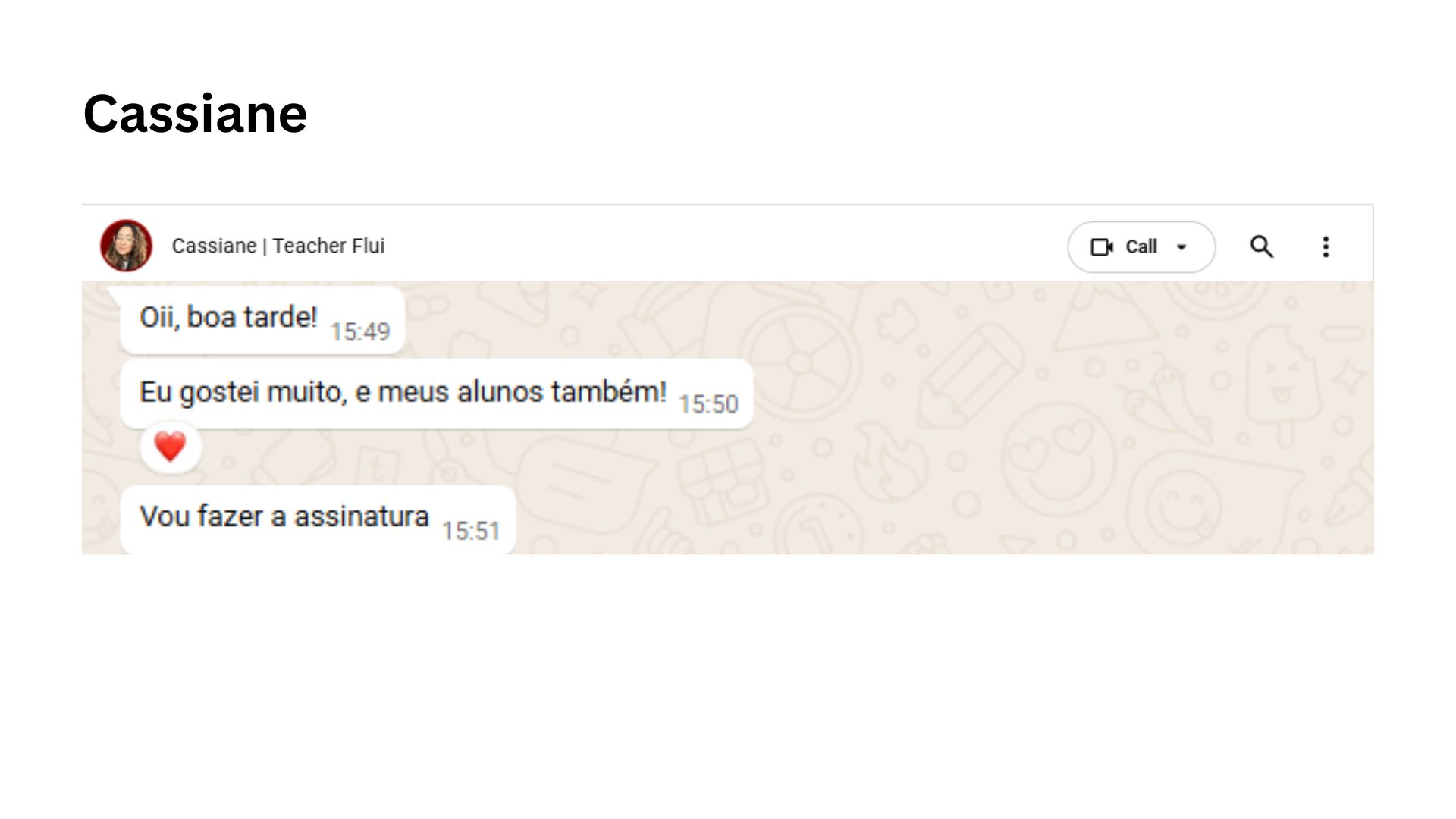 Silvania Muzy testimonial screenshot