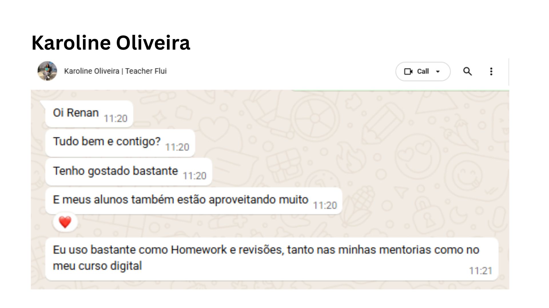 Bruna Deplanck testimonial screenshot