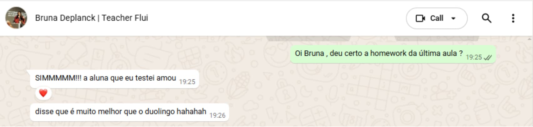 Bruna testimonial